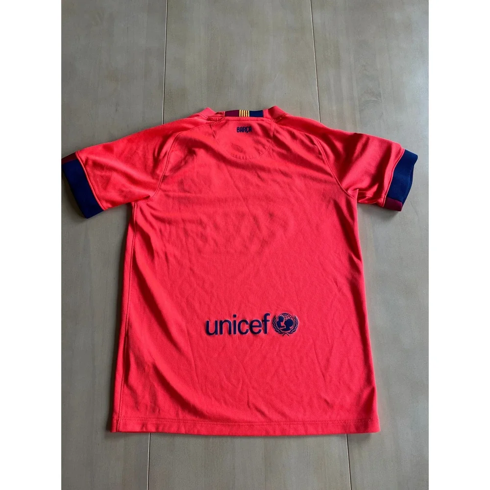 Nike FC Barcelona 2014 2015 Away Soccer Jersey Shorts Kit Youth M 10-12 Years